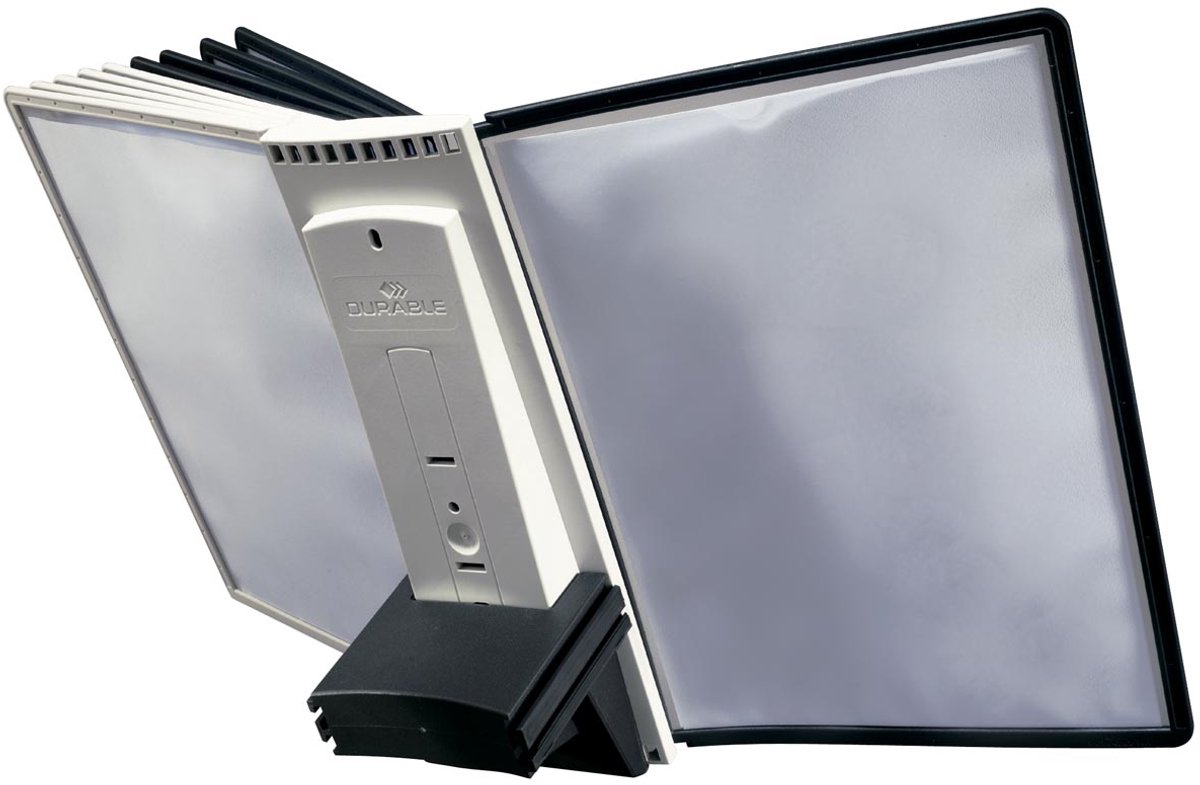 Durable Sherpa Table 10 uitbreidingsmodule voor ref. D563200: set van 10 zichtpanelen grijs/zwart