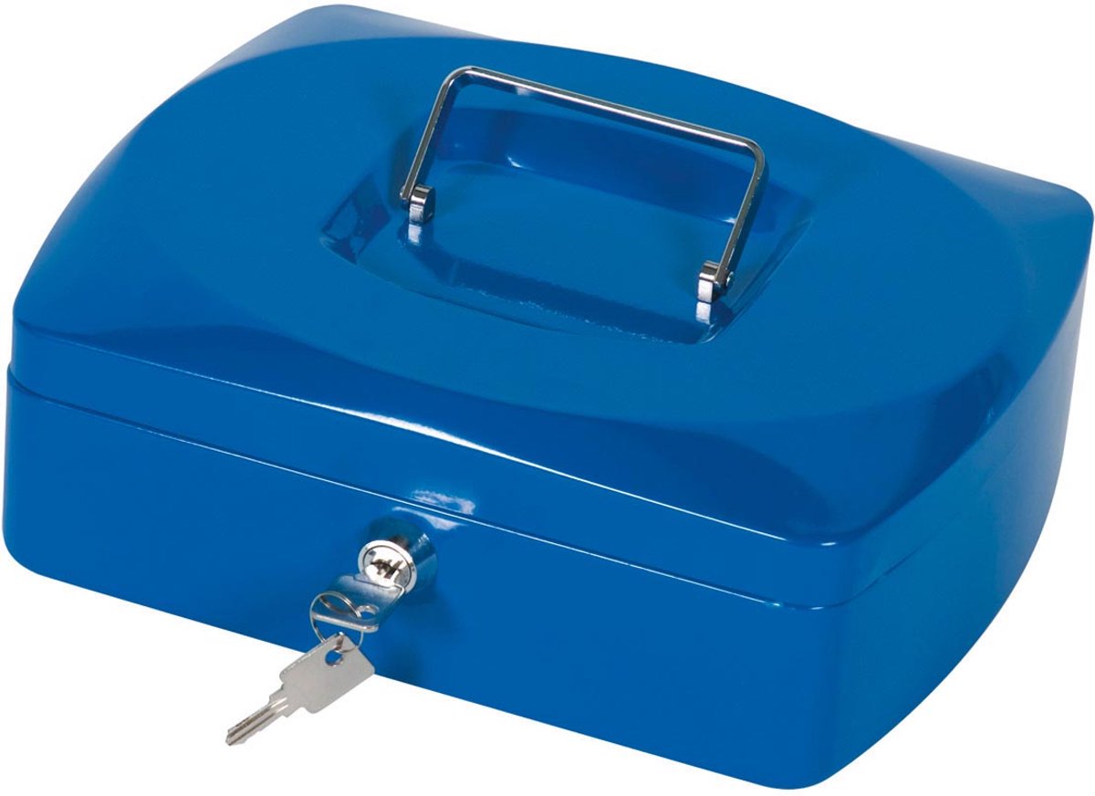 Q-CONNECT geldkoffer | 255 x 200 x 85 mm | blauw