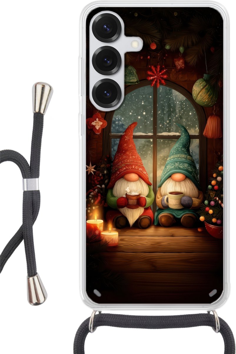 Gnooms - Kerst - Raam - Kleurrijk