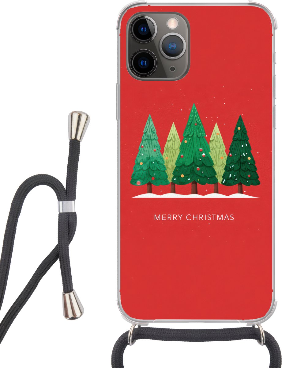 Minimalistisch - Kerstbomen - Rood - Sneeuw