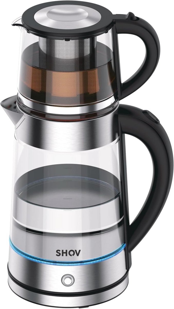 Elektrische Waterkoker met Glazen Kan en Thee-infuser 1,7L