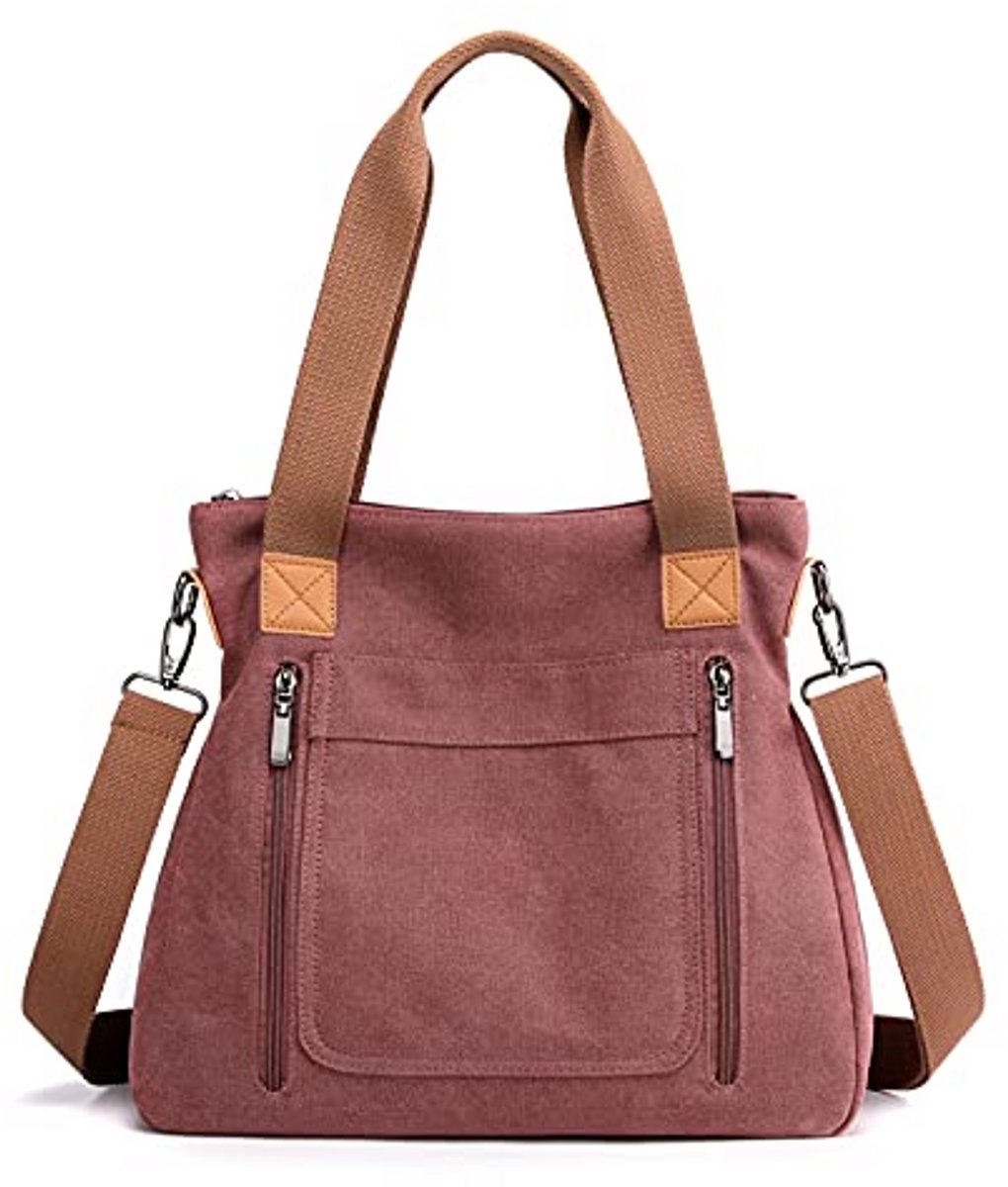 Grote Canvas Schoudertas Dames Handtas Shopper Werk & Reistas