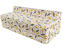 Inklapbaar Gastenmatras met Hoofdeinde 200x120x10cm - Comfortabel Slaap- en Zitkussen