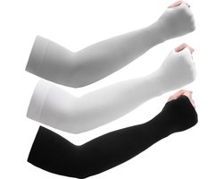 3 Paar Elastisch Arm Sleeves - Heren - Armstukken Wielrenen – Hardlopen Armwarmers – UV Bescherming – One Size