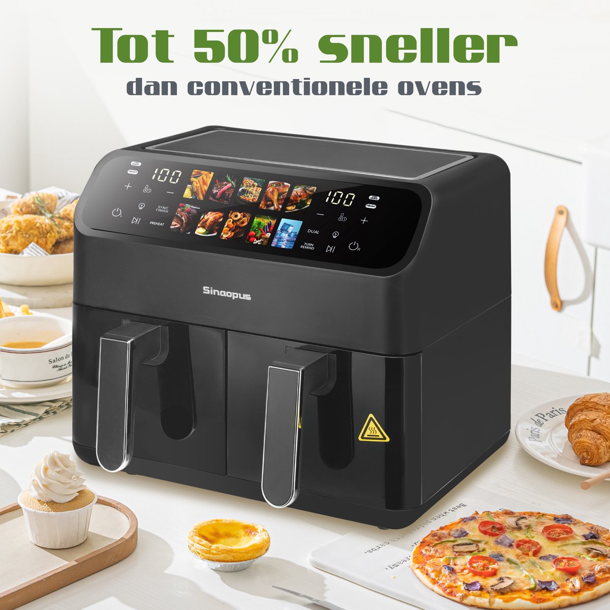 Digitale Sinaopus 901 Airfryer XXL met - afbeelding 3