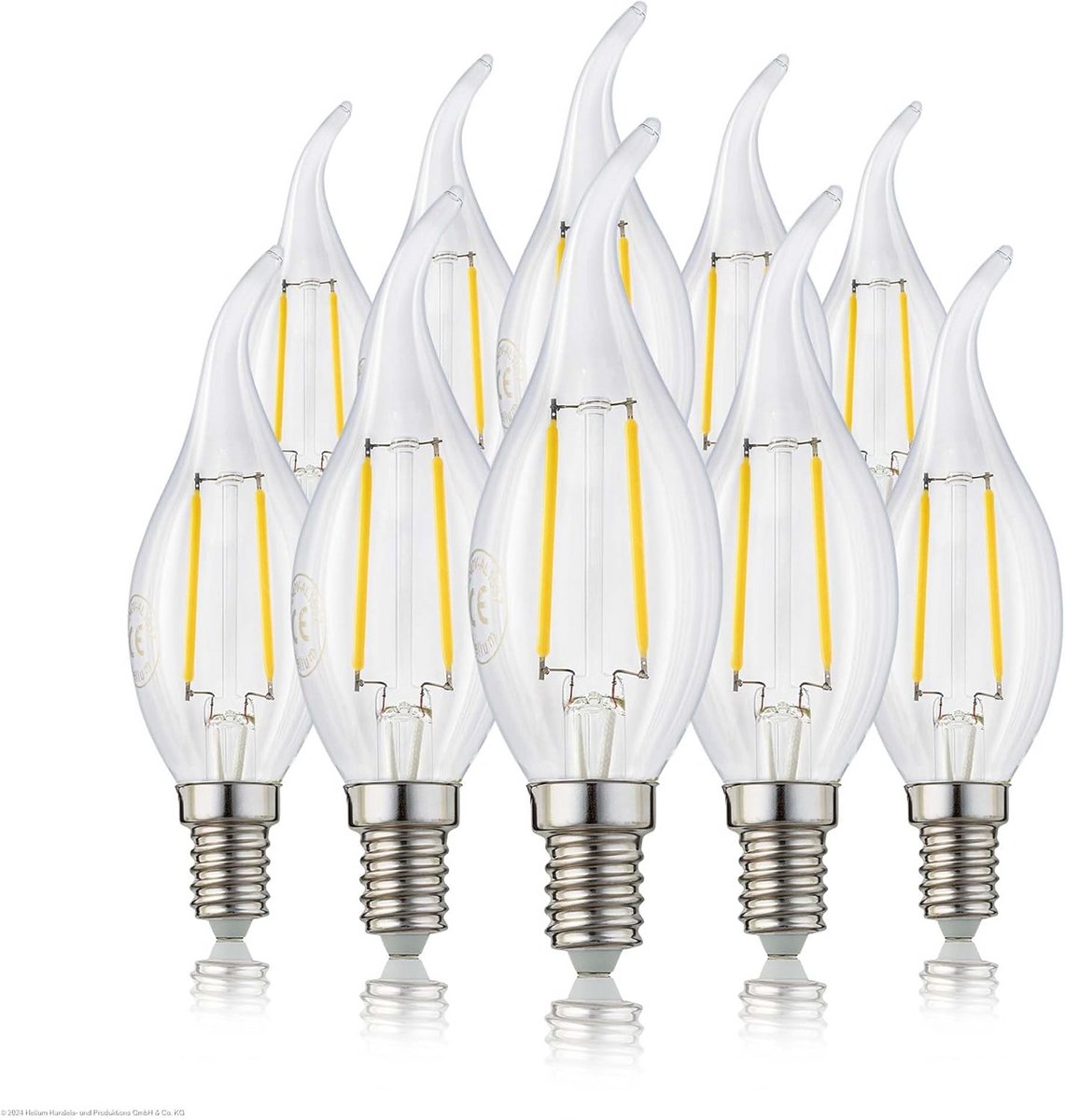10x LED Kaarslamp E14 Fitting Warm Wit Vervangt 25W - Energiebesparend en Dimbaar