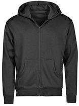 Tee Jays - Urban hoodie met rits - Black maat L
