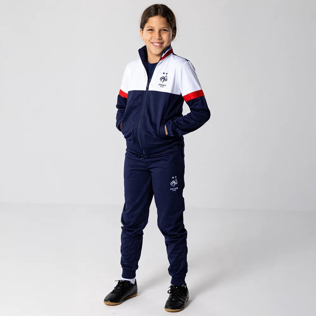 Frankrijk Trainingspak Kinderen - Maat 116 t/m 164 - Sportkleding - Voetbal Trainingspak - Jongens en Meisjes - FFF