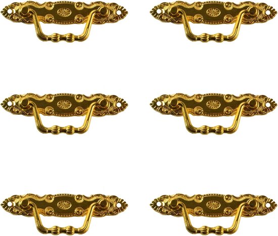 Fuxxer® - 2x antieke ladegrepen, ijzeren handgrepen, brons design, 80 x