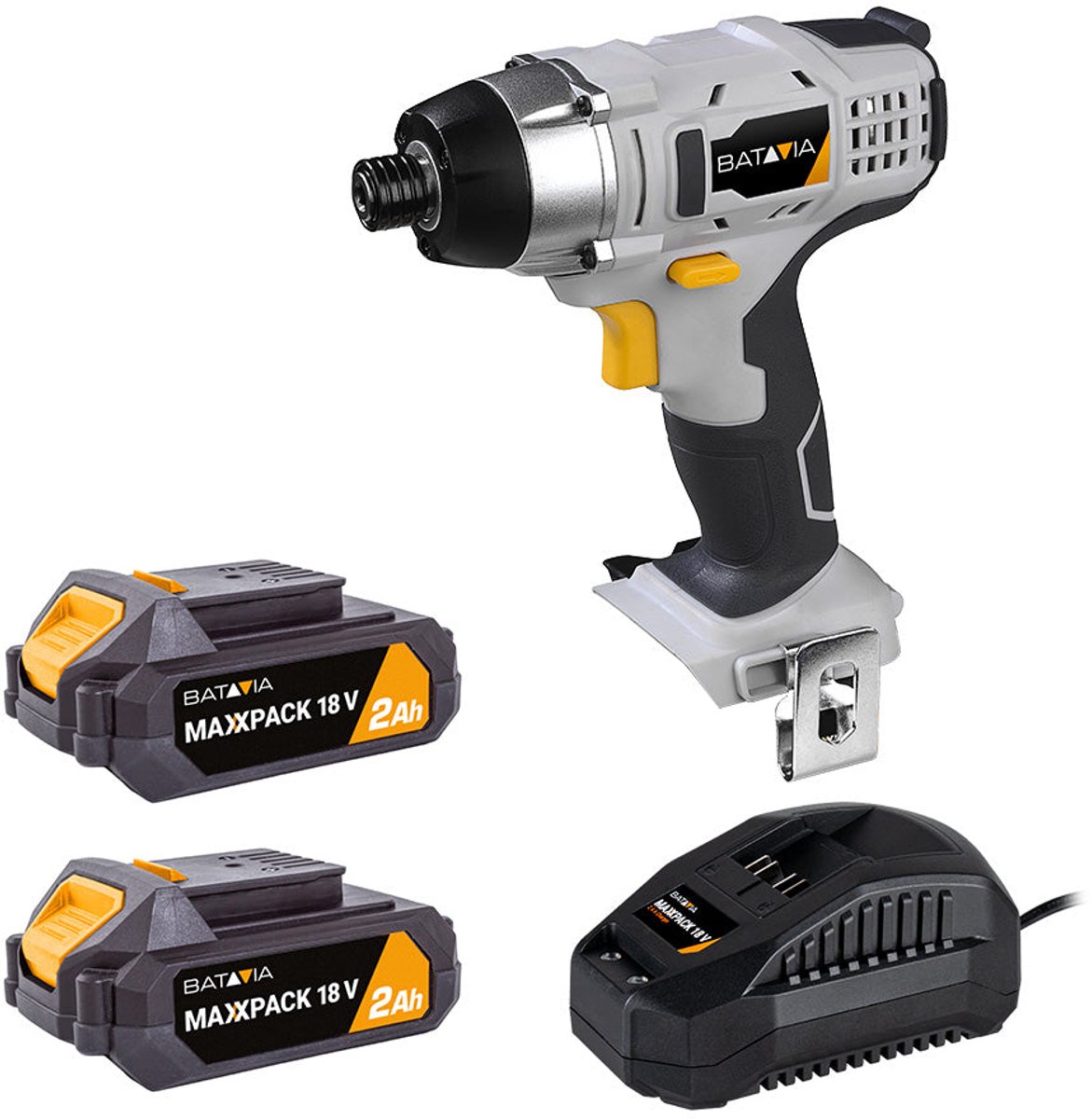 Batavia 18V Accu Slagschroevendraaier 150Nm Incl. 2x 2.0Ah Accu & Lader