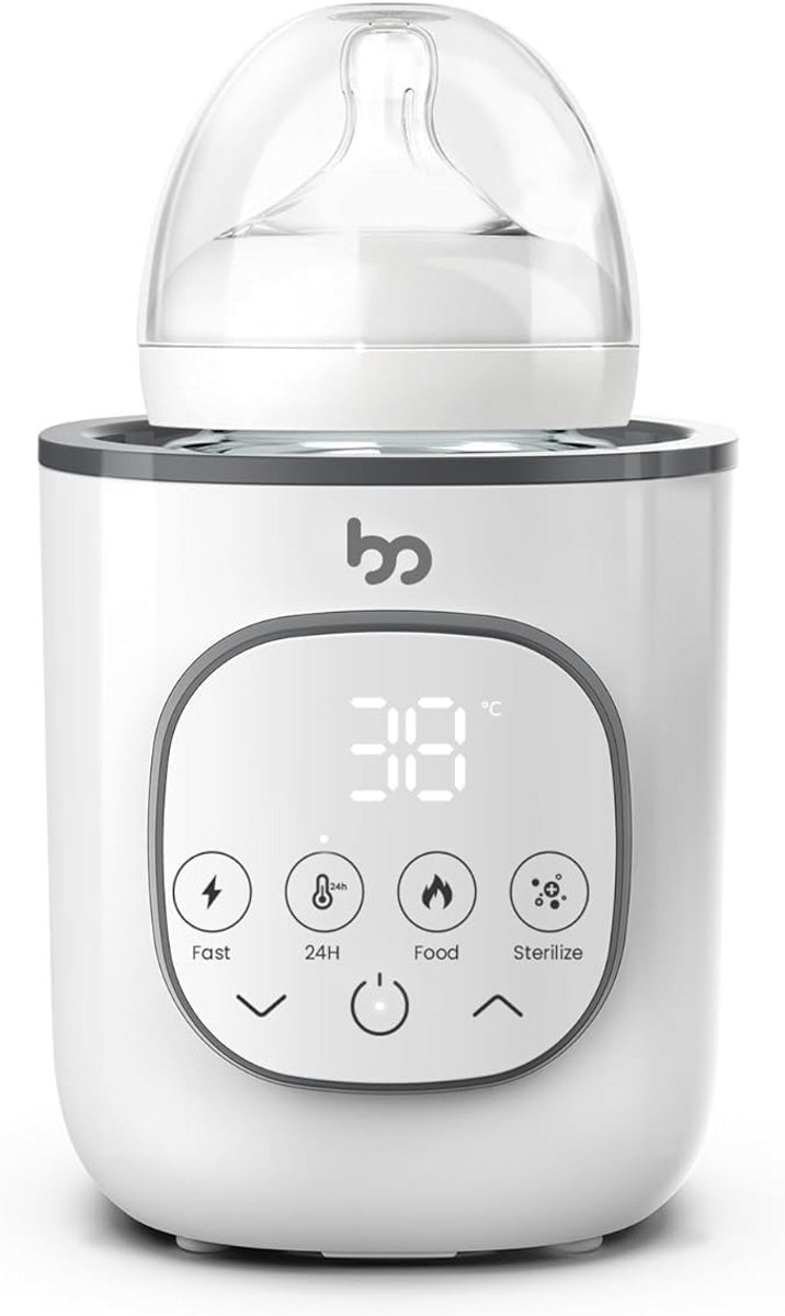 8-in-1 Multifunctionele Babyflessenwarmer voor Gelijkmatig en Snel Verwarmen van Moedermelk en Melkvoeding