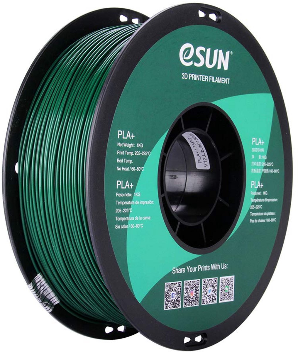 PLA+ 3D Printer Filament 1.75mm 1kg - Hoge Precisie en Sterkte - Dennengroen