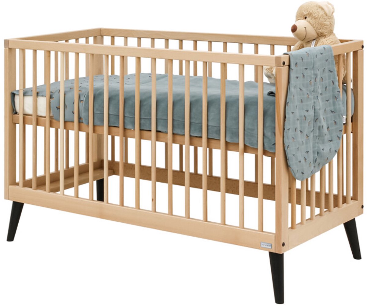 Bopita Fay Bed 60×120 cm - Naturel/Mat Zwart