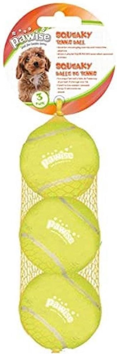 Hondenballen Set van 3 - Squeaky Tennisballen voor Honden - Speelgoed
