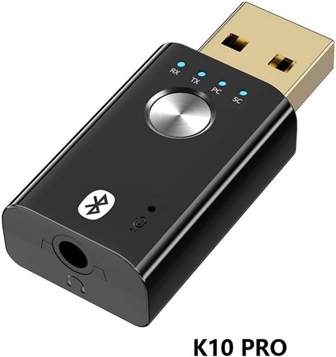 4-in-1 USB Bluetooth Zender en Ontvanger met Surround Sound en Microfoon