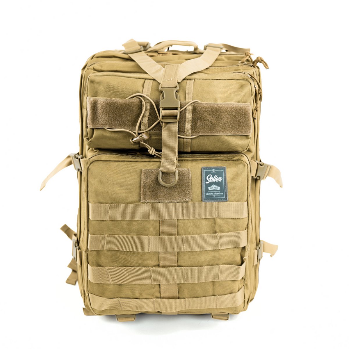 Solier SV23 Grimnar tactische rugzak 50 liter – robuuste outdoor- en trekkingrugzak met MOLLE-systeem, khaki