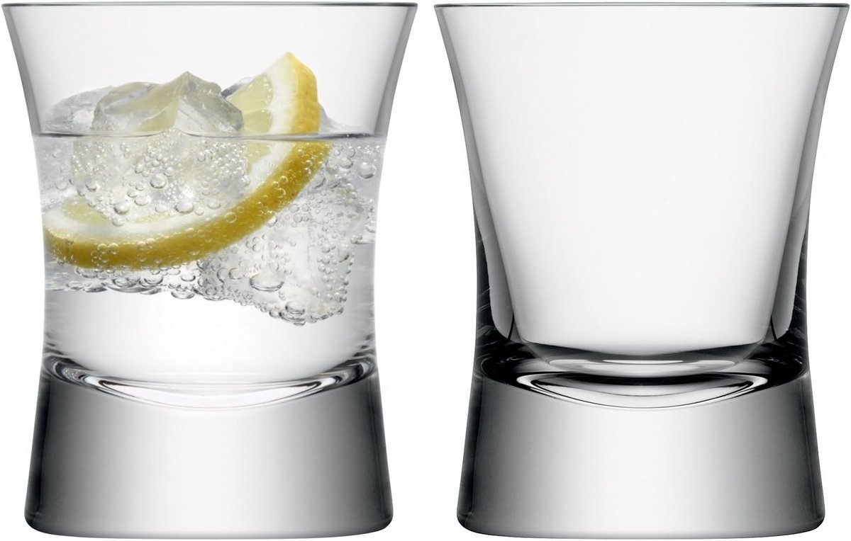 Set van 2 Handgeblazen Waterglazen 290ml Model Moya Duidelijk