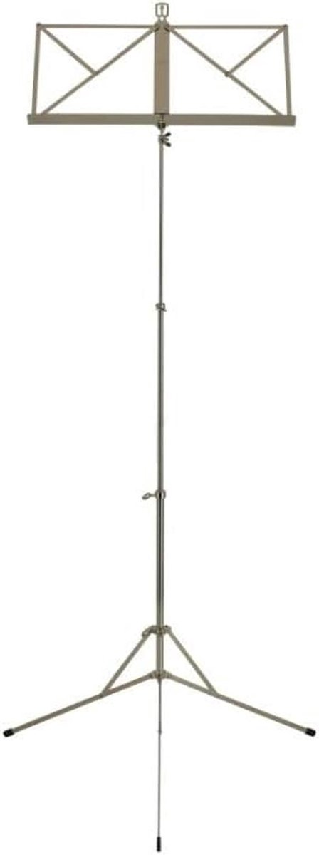 Muziekstandaard – Vernikkeld, Opstelhoogte 48-114 cm, Compact Opvouwbaar