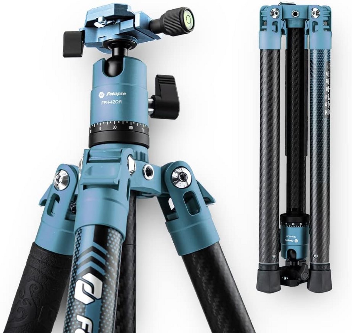 60 Inch Lichtgewicht Carbon Fiber Statief met 360° Balhoofd voor DSLR Camera