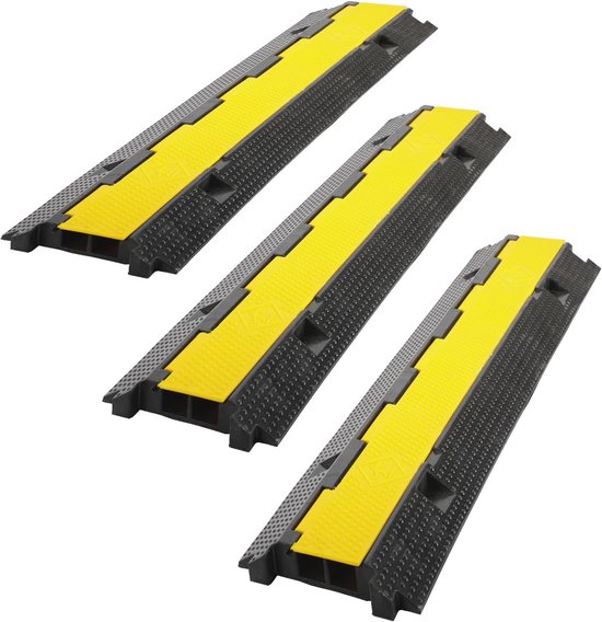 Kabelbrug voor voertuigen en apparatuur - 3 stuks, 2 kanalen, 101 x 25 ...