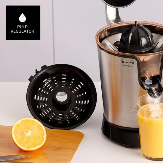 Elektrische Citruspers met Hefboom 1000W - Geschikt voor alle Citrusvruchten met Pulpfilter en Eenvoudige Reiniging — afbeelding 2