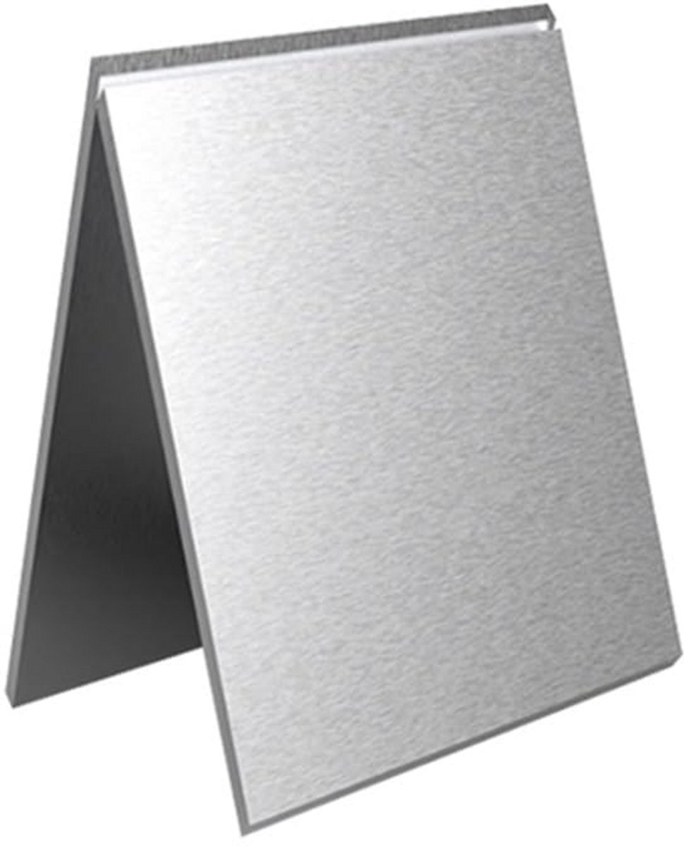 Roestvrijstalen platen 3 x 100 x 200 mm - 2 stuks met glad oppervlak