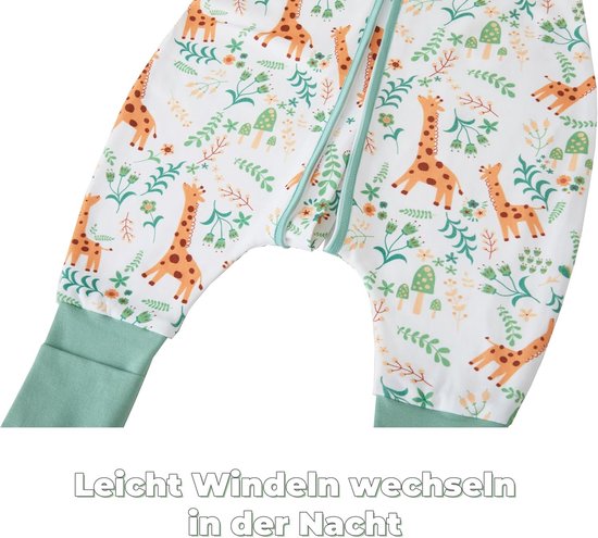 Zomerslaapzak voor baby's met voeten en pijpen, 0,5 TOG, 100% katoen — afbeelding 3