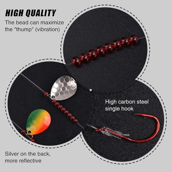 Hengelaas Rig Spinnerbait Set van 5 stuks voor Walleye Vissen — afbeelding 5