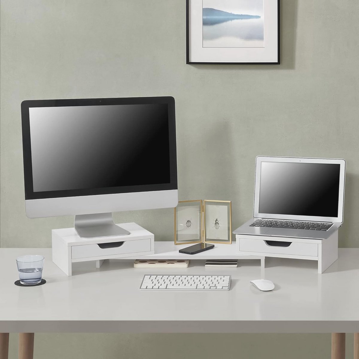 Monitorstandaard verhoger 60x22x11 cm - Ruimtebesparend en Ergonomisch