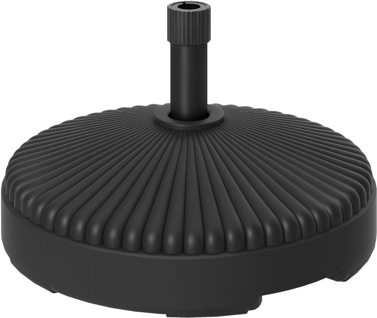Outsunny Sonnenschirmständer bis 28 kg befüllbar Schirmständer, Rund Schirmhalter, Schirmgewicht, Ständer für Sonnenschirm Ø34/38 mm, für Balkon, Terasse, Garten, Schwarz