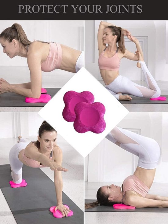 2 Stuks Yoga Kniebeschermer Mat - Yogamatten - yogamat - Yoga Knie Kussens - Sport Balans Kussen - Antislip Yogamatten - Knee Pads - Kniestukken - Kniemat - Sportmat - Fitness - 20×20×2cm - zwart — afbeelding 4
