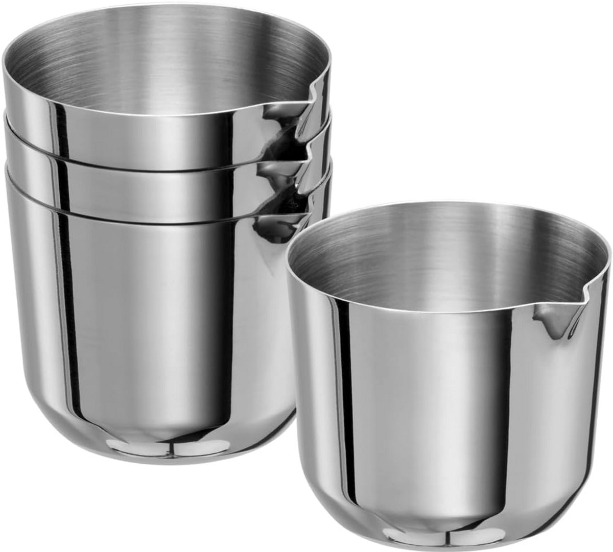 RVS Schenkset 4-delig Melkkan Inclusief PVD Coating - Professionele Kwaliteit