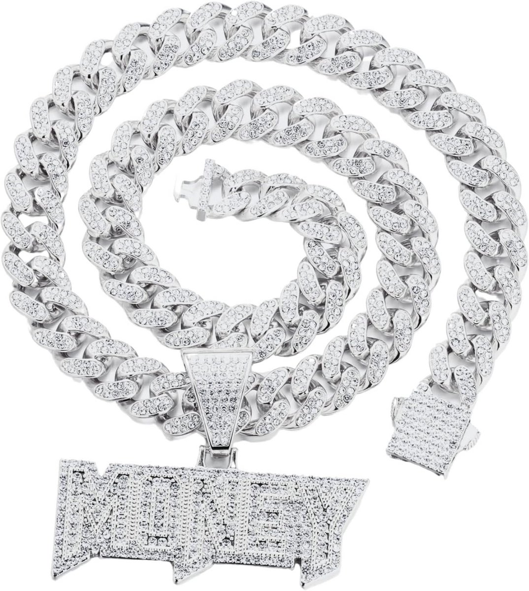 Gouden Iced Out Hangerketting voor Heren met Lab Diamant Zetting - Echt Goud Verguld