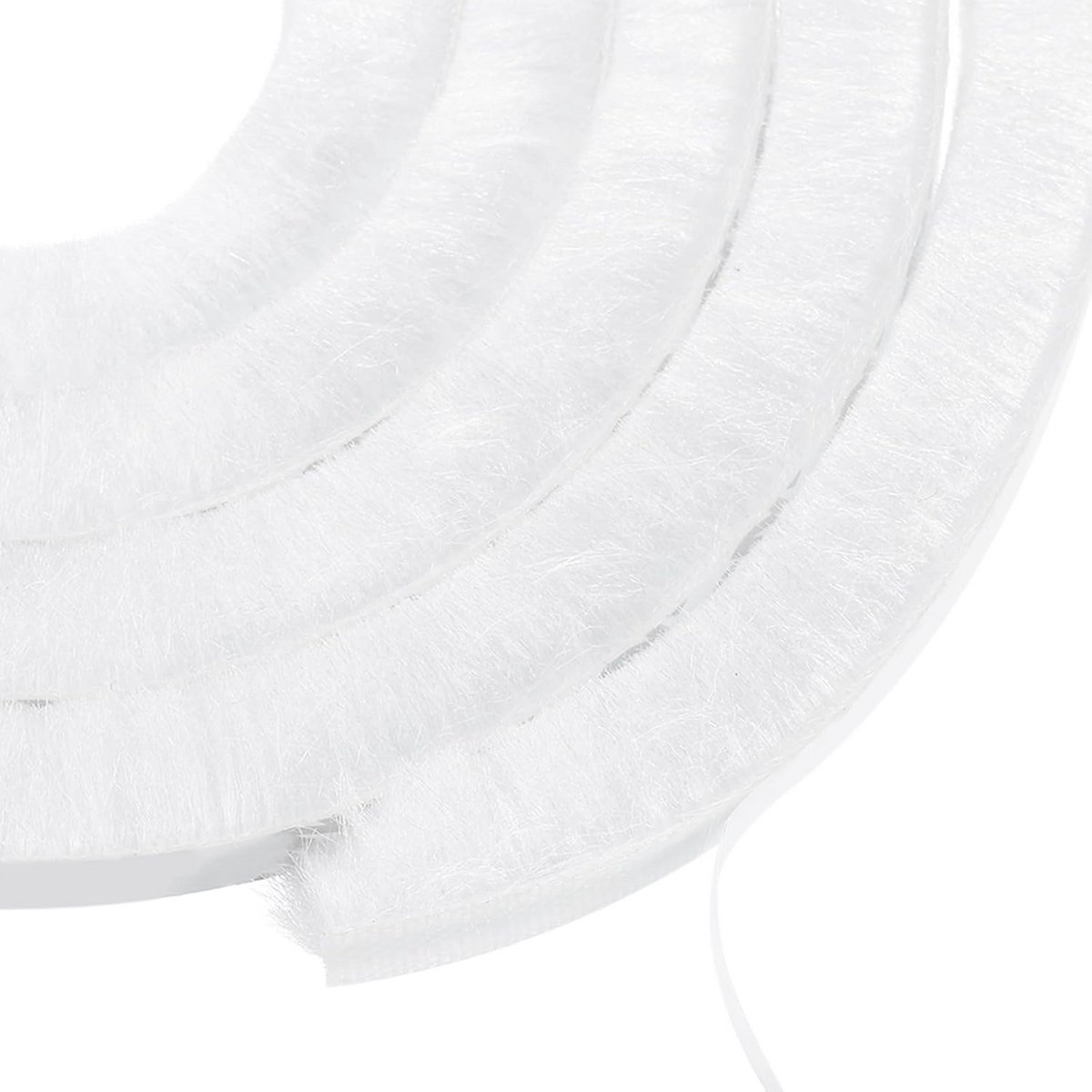 Tochtstrip Borstel - Dichtingsstrip Raam - Tocht Buiten Houden - Zelfklevend Wolvezel - 20 meter - Wit