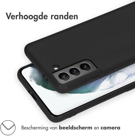 Coque Samsung S21 - Coque Samsung Galaxy S21 - Coque Samsung S21 - Coque S21 - Coque Samsung Galaxy S21 - Coque S21 - Coque en Siliconen - Zwart - Coque arrière couleur iMoshion