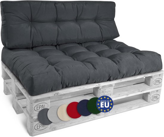 VidaXL 5-delige Loungeset met kussens pallet vurenhout
