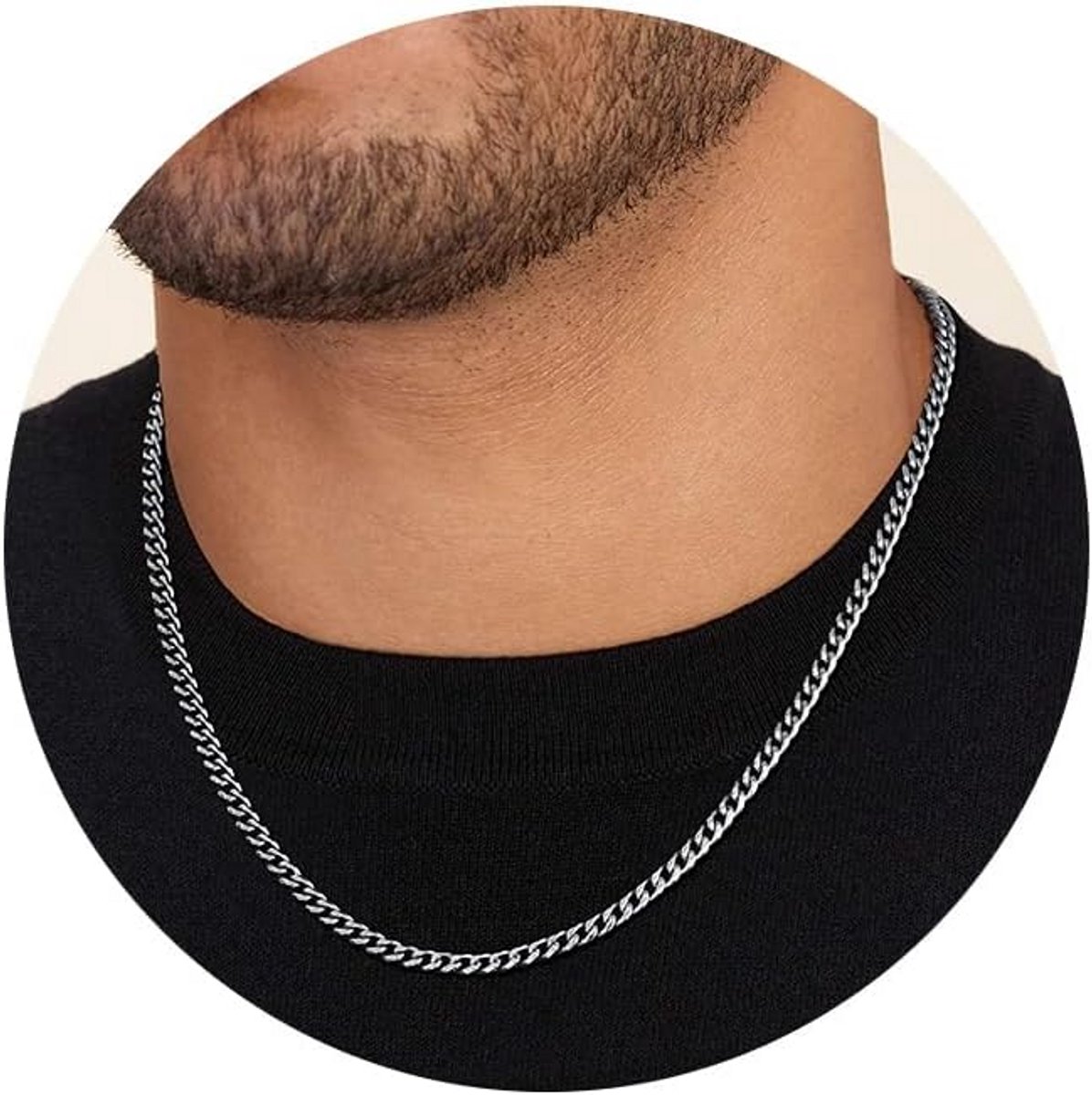 Heren Dames Roestvrij Stalen Ketting 18K Verguld Zilver Goud Pantserketting Cubaanse Stijl