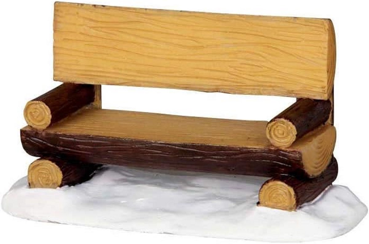 Houten Zitbank voor Miniaturen Dorpscène - Tuinbankje Decoratie