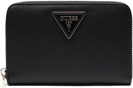 GUESS portemonnee Laurel II SLG Medium Zip Around Wallet Black zwart
