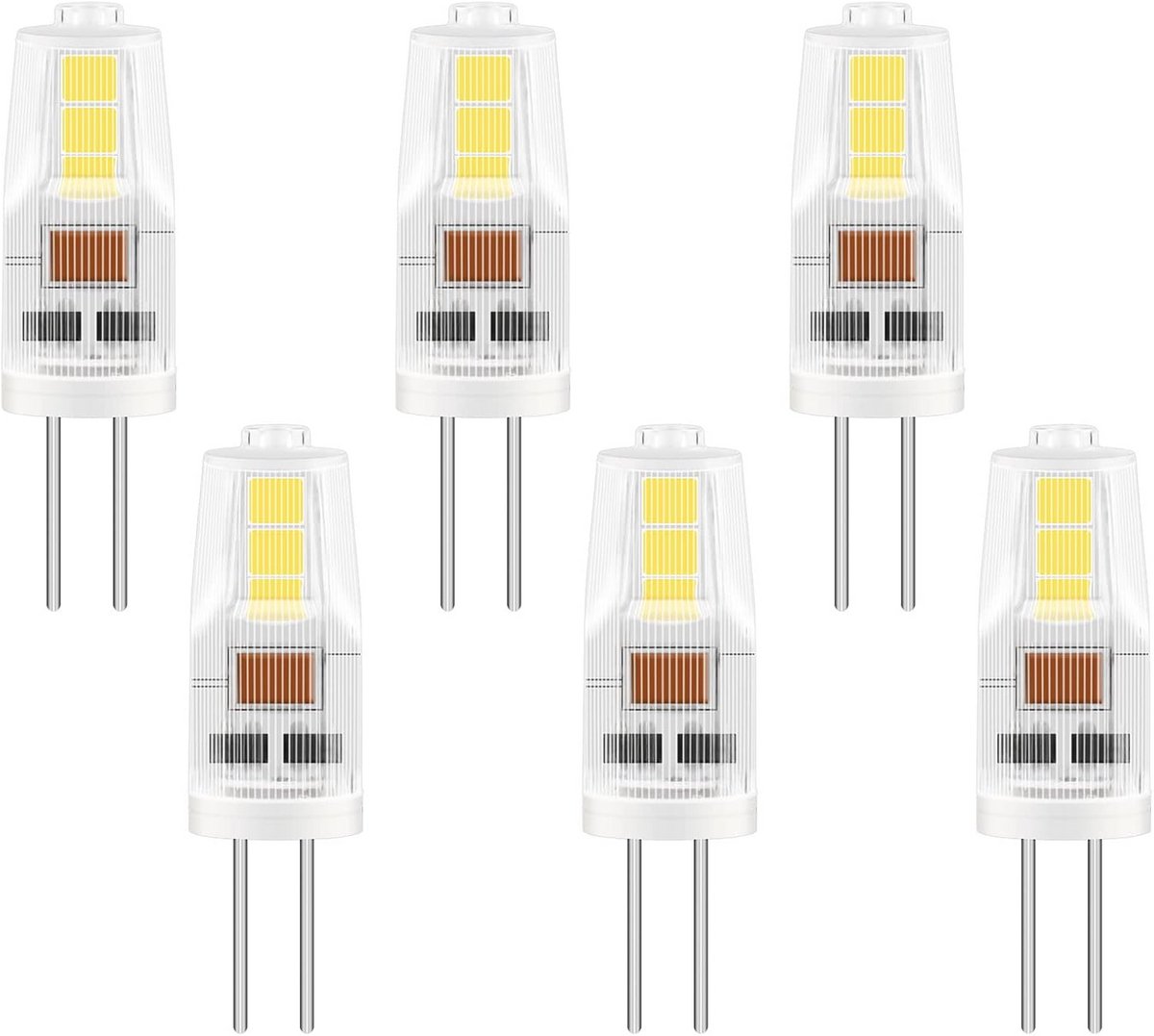 G4 LED Lampen 2W 12V - Koud Wit 6000K - 6 Stuks