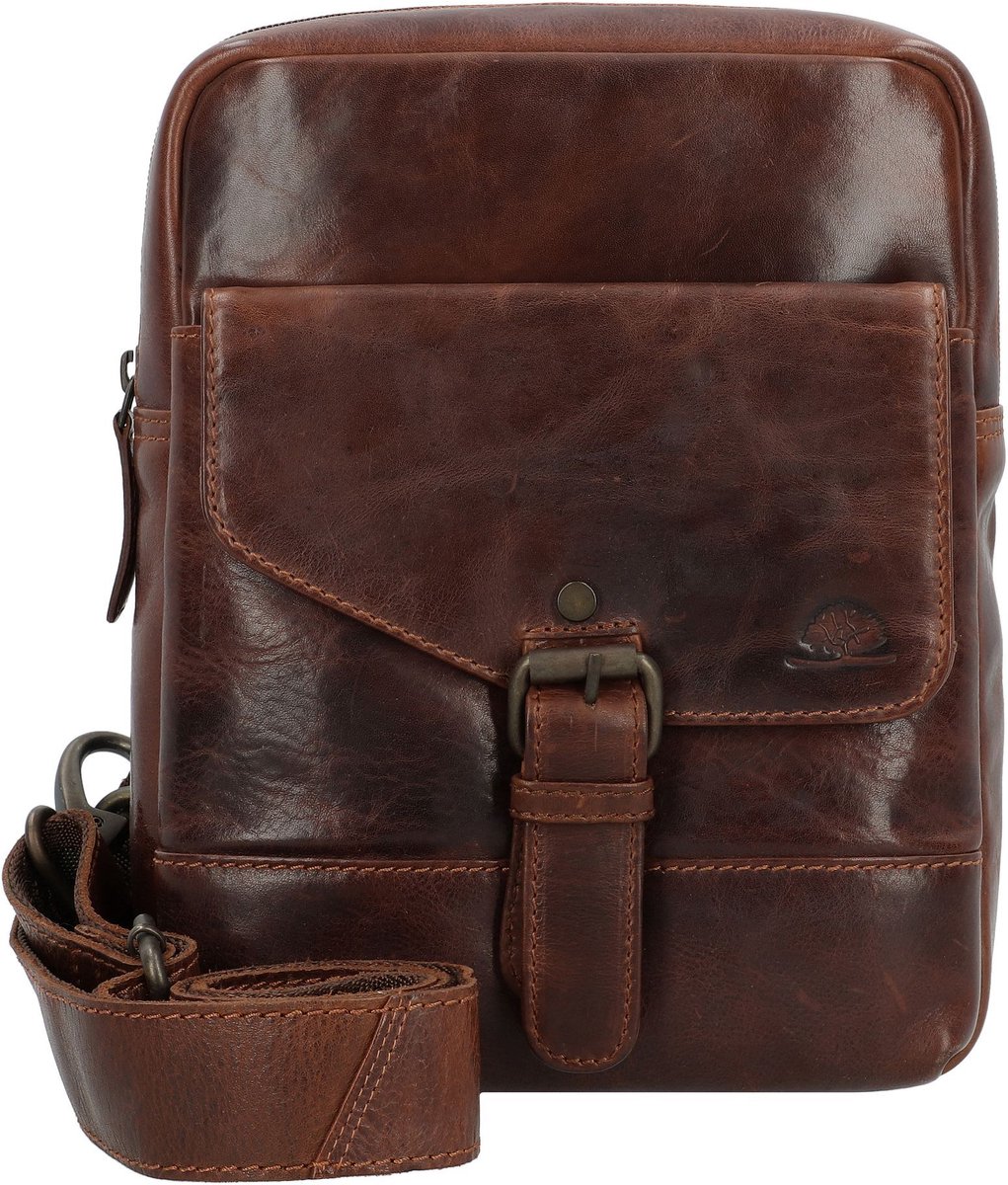 Greenburry Rugged Schoudertas Leer 19 cm - Jongens - brown