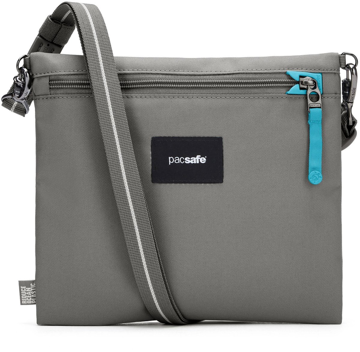 Pacsafe GO Crossbody tas - 3.5L - RFID - Anti-diefstal - Waterafstotend - Gerecycled - Festivaltas - Grijs