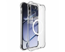 Hoesje Geschikt voor OnePlus 15R - Transparant - Geschikt voor MagSafe - Casemania Anti-shock Back Cover - Extra Stevig Val en Stootbescherming Telefoonhoesje