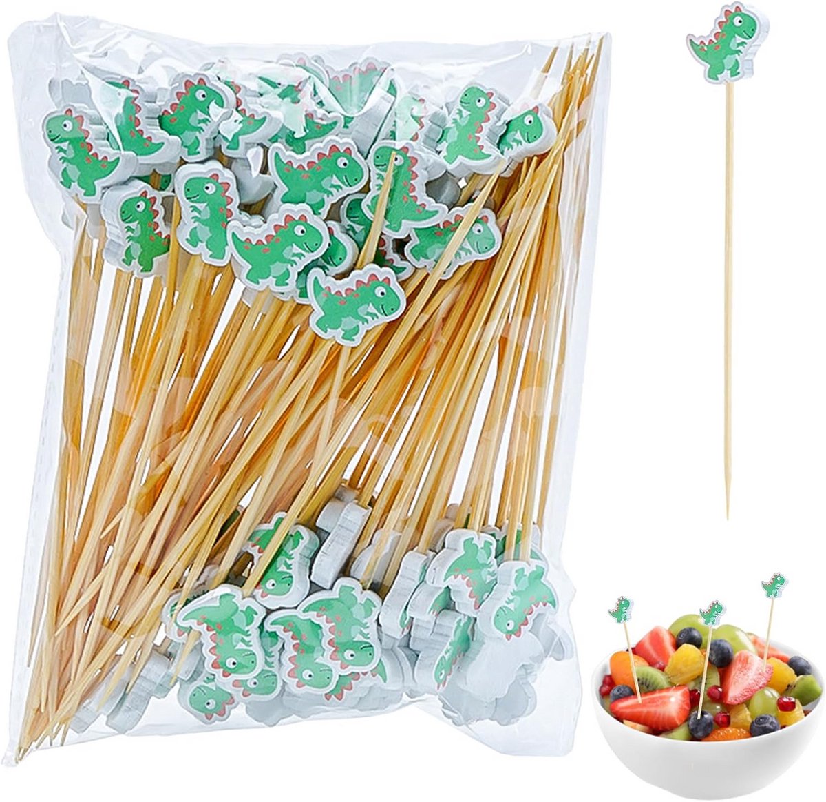 Houten Snackspiesjes – 12 cm – Decoratief voor Fruit & Aperitief – Veilig & Duurzaam – 100 stuks