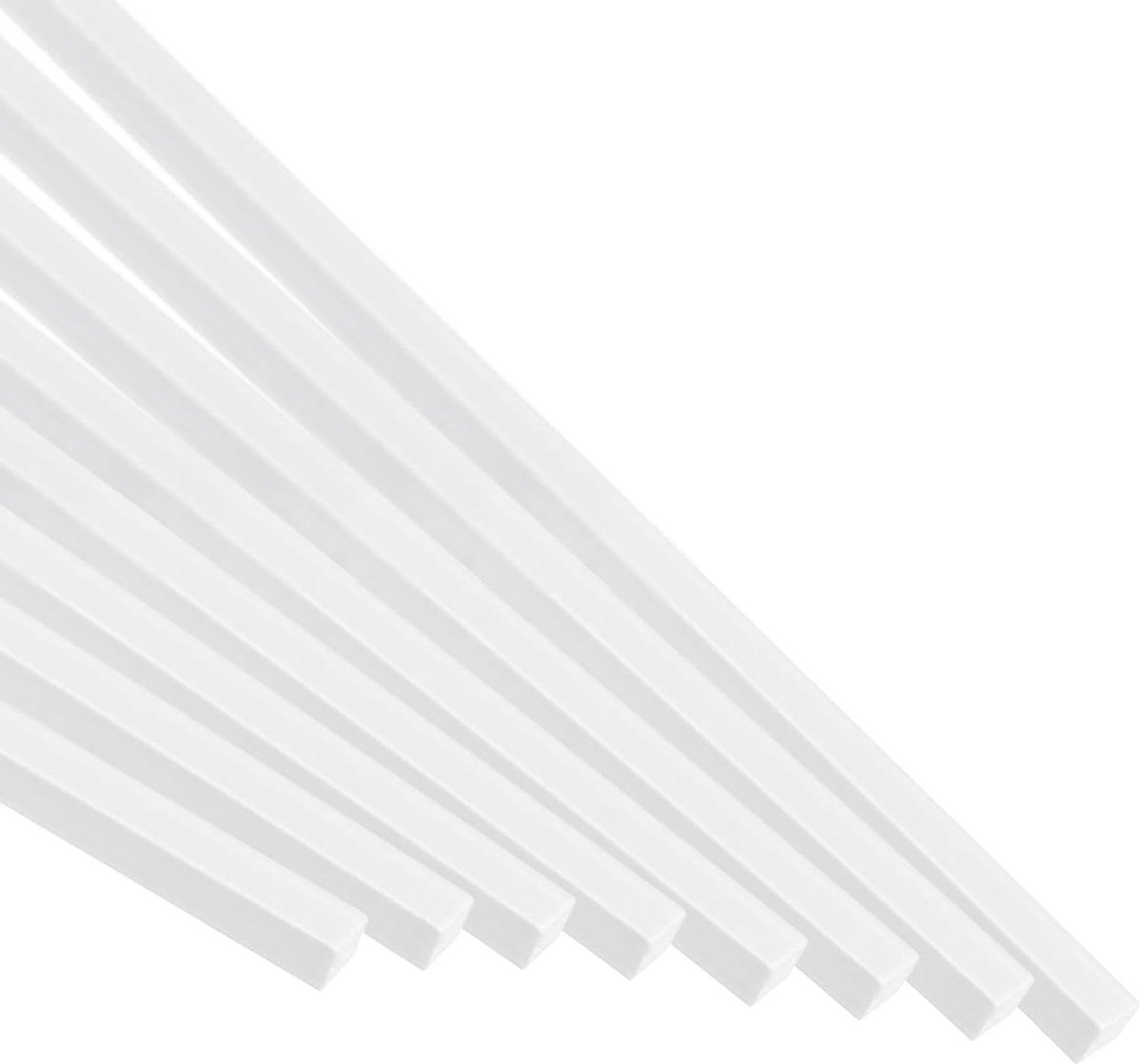 Ronte - Set van 15 vierkante ABS stangen 1,5 x 1,5 x 500 mm - Witte kunststof voor architectuurmodellen