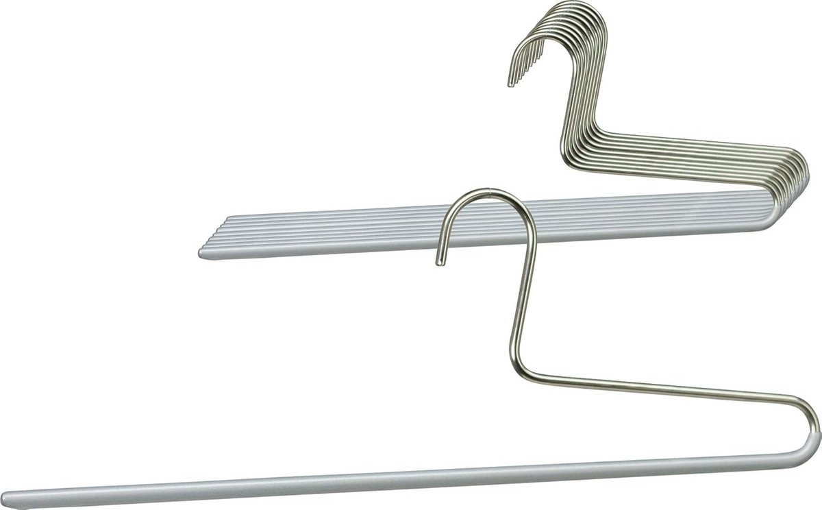 Set van 10 Ruimtebesparende Broekhangers met Antislip Coating voor Jeans en Rokken