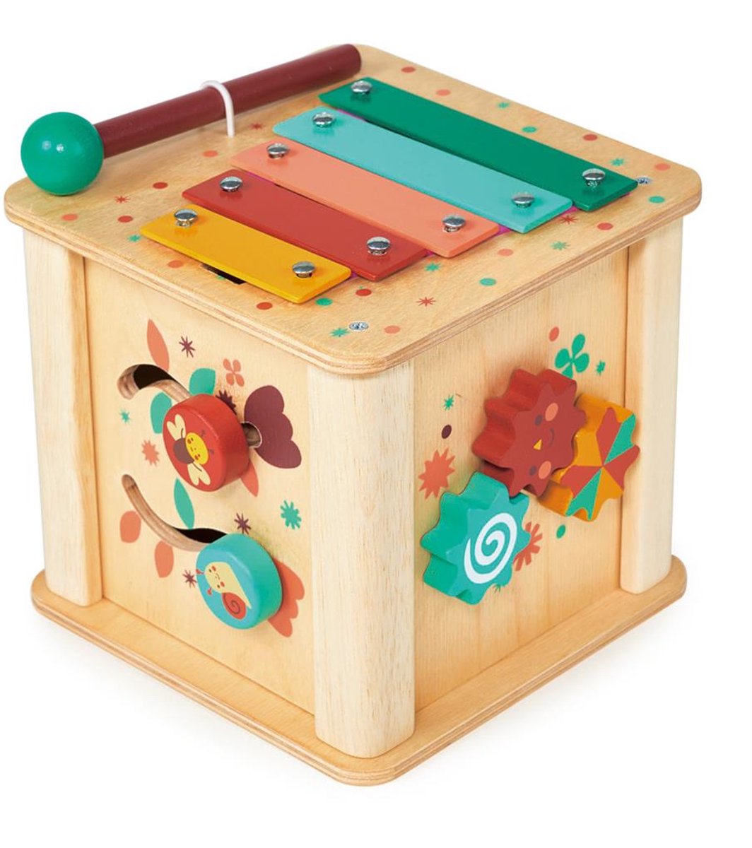 Mentari houten activiteitenkubus educatief speelgoed multicolor.