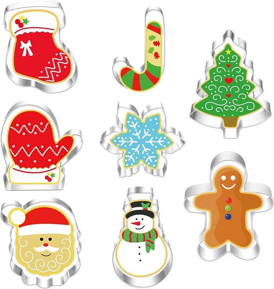 Set D'Emporte-Pièces De Noël - 10 Pièces Motifs Festifs En PP, 4.8x5.7 Cm, Pour Biscuits Et Pâtisseries Créatives - 3