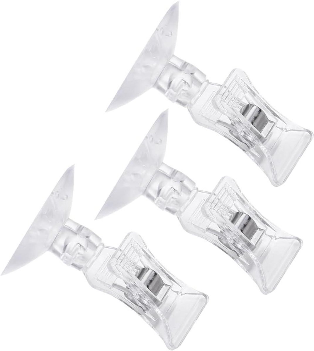 Ronte - Aquarium accessoire set: 3x heldere zeewier zuignap clips