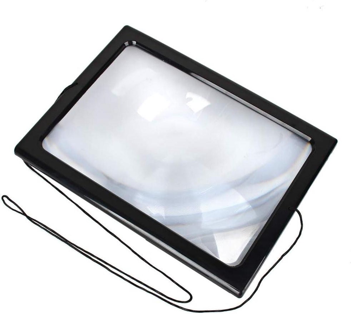 Ronte - Vergrootglas met 4 leds en handsfree 3X vergroting voor senioren - ideaal voor lezen van kranten, boeken en kaarten - A4-formaat met standaard (27 x 20,5 x .)
